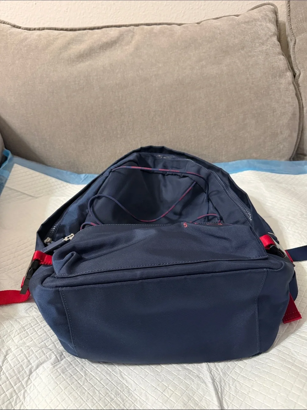 Tommy Hilfiger Navy Backpack with Red Accents